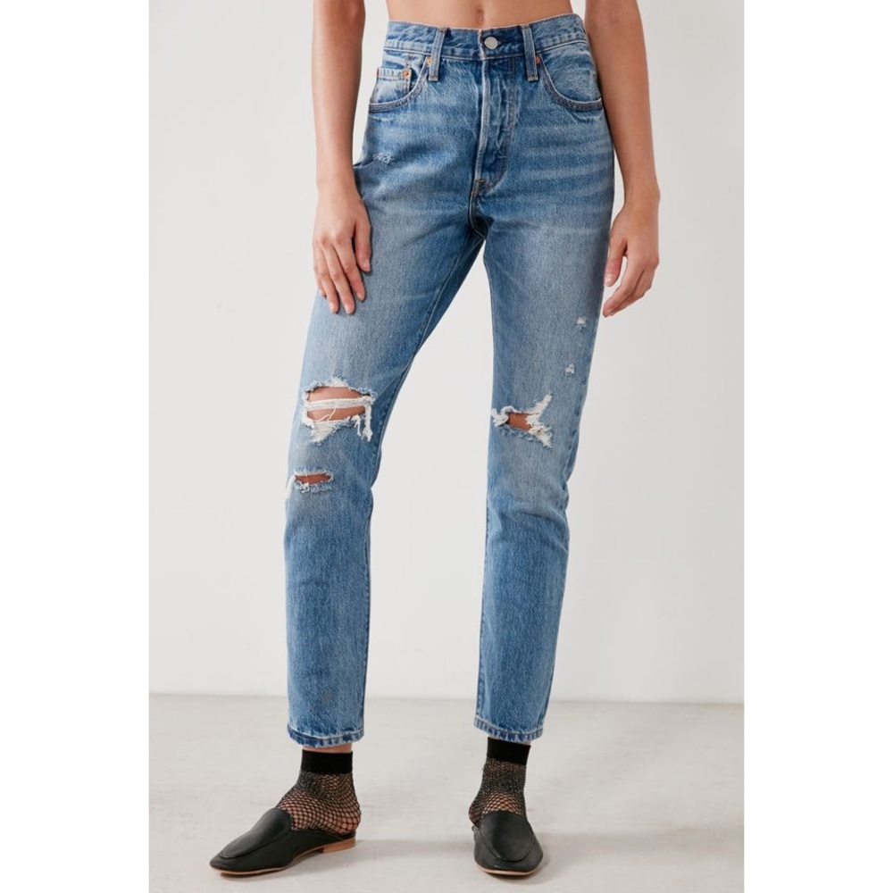 Levi’s 501 Skinny Jeans in “Old Hangouts” wash